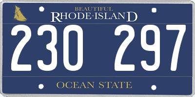 RI license plate 230297