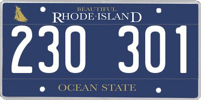 RI license plate 230301