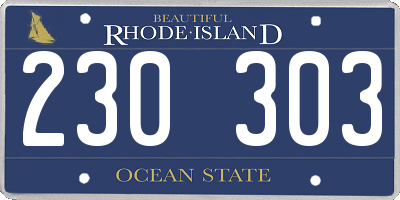 RI license plate 230303