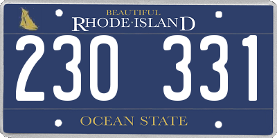 RI license plate 230331