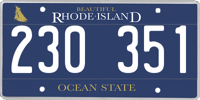 RI license plate 230351
