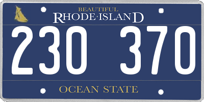 RI license plate 230370