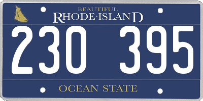 RI license plate 230395