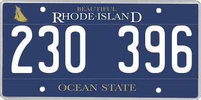 RI license plate 230396