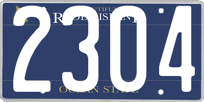 RI license plate 2304