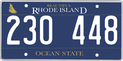 RI license plate 230448