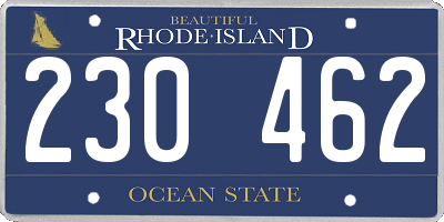RI license plate 230462