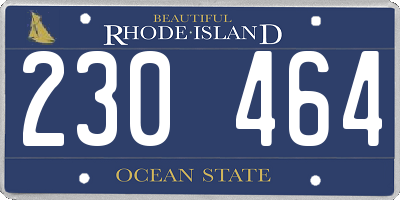 RI license plate 230464