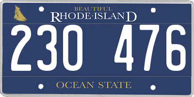 RI license plate 230476