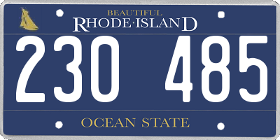 RI license plate 230485