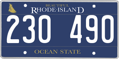 RI license plate 230490