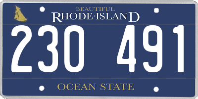 RI license plate 230491