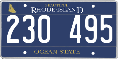 RI license plate 230495