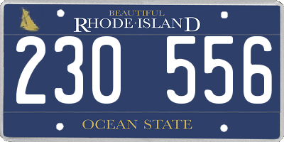 RI license plate 230556