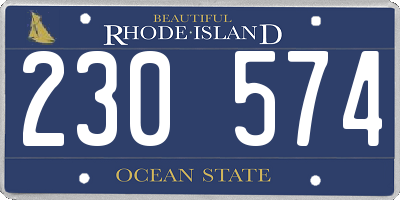 RI license plate 230574