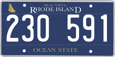 RI license plate 230591