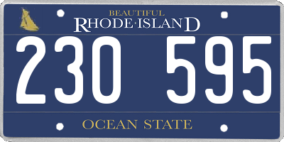 RI license plate 230595