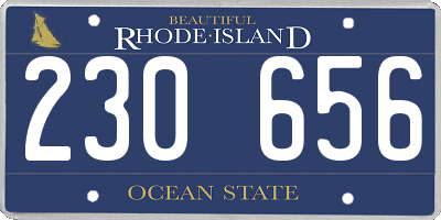 RI license plate 230656