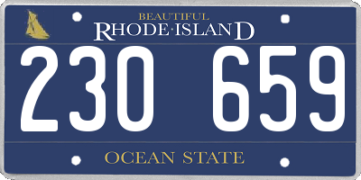RI license plate 230659