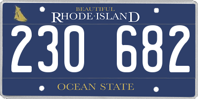 RI license plate 230682
