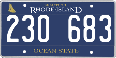 RI license plate 230683