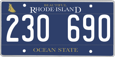 RI license plate 230690