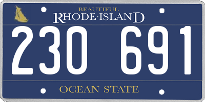 RI license plate 230691