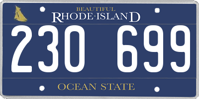 RI license plate 230699