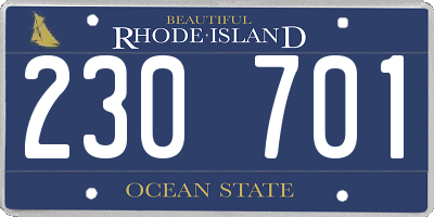 RI license plate 230701