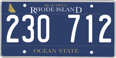 RI license plate 230712