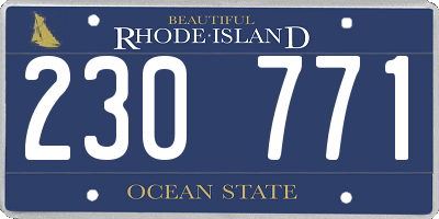 RI license plate 230771