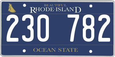RI license plate 230782