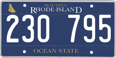 RI license plate 230795