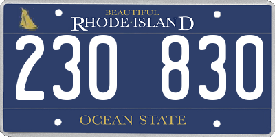 RI license plate 230830