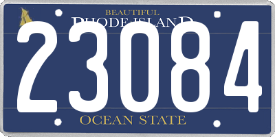 RI license plate 23084