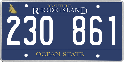RI license plate 230861