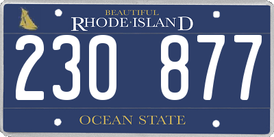 RI license plate 230877