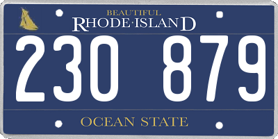 RI license plate 230879