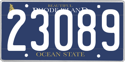 RI license plate 23089
