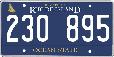 RI license plate 230895