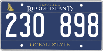 RI license plate 230898