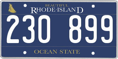 RI license plate 230899