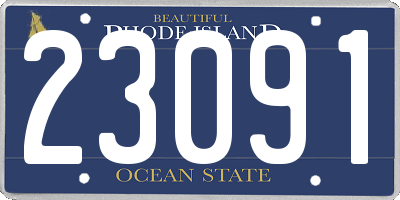 RI license plate 23091