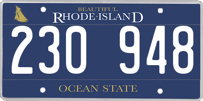 RI license plate 230948