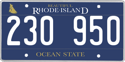 RI license plate 230950