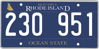 RI license plate 230951