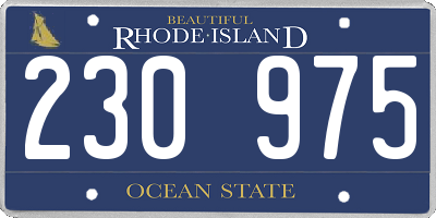 RI license plate 230975