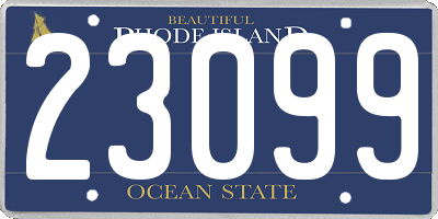 RI license plate 23099