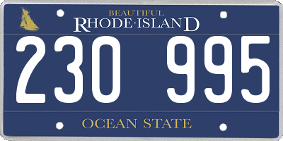 RI license plate 230995