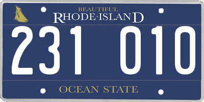 RI license plate 231010
